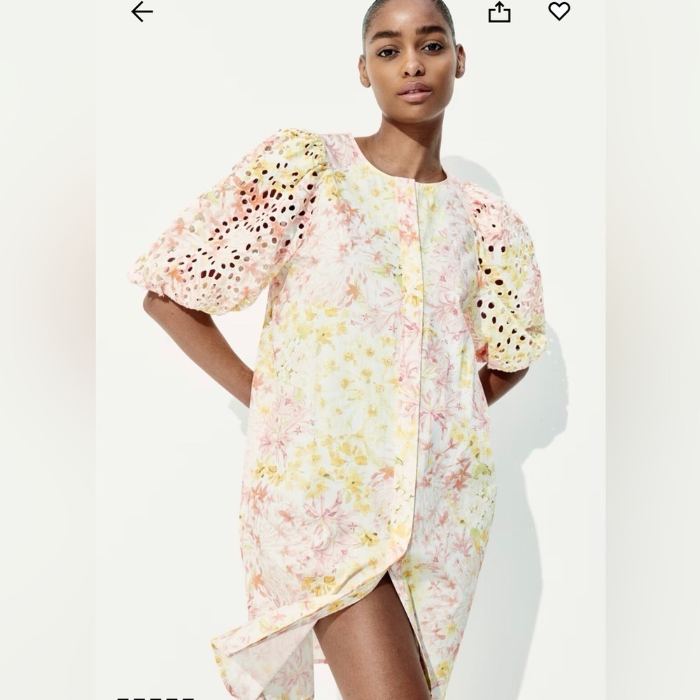 BNWT H&M Floral Dress with Pink and Yellow Accents